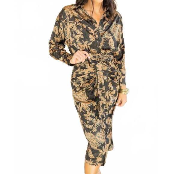 NEW FATE floral midi dress in multi - Picture 2 of 5